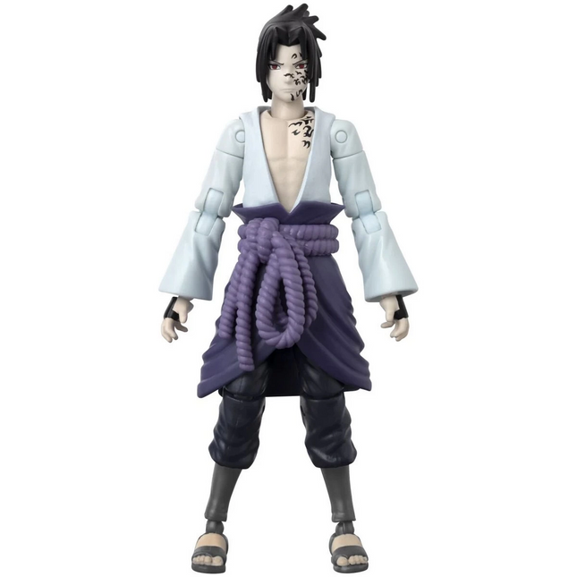Bandai Anime Heroes Naruto Sasuke Uchiha Figure and Accessory Set 16 cm