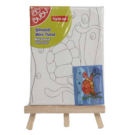 Mini Easel Canvas Set 15x20 cm.