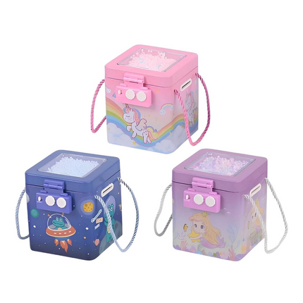 Metal Square Piggy Bank with Password