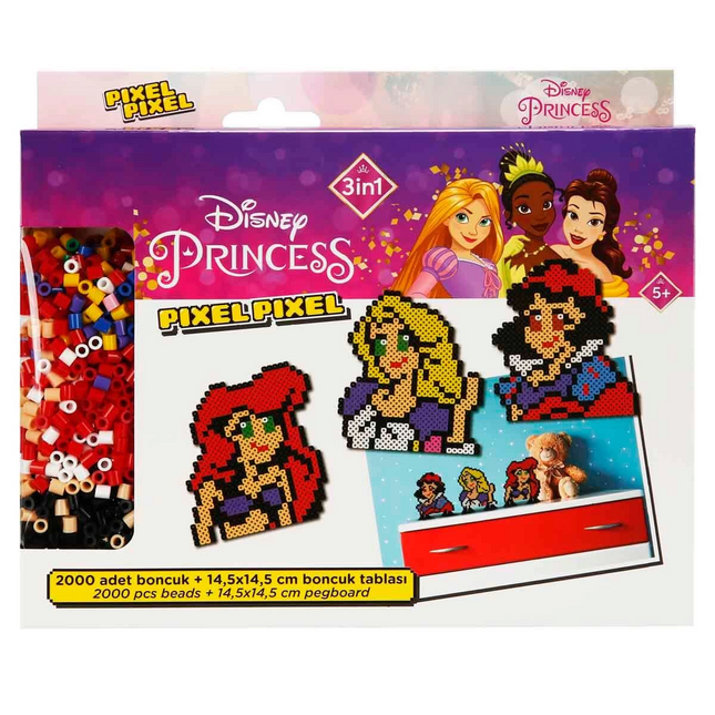3in1 Disney Princess Pixel Pixel Bead Activity and Toy Set S00005169