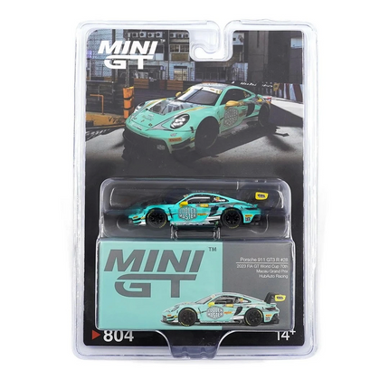 Mini GT 1/64 Porsche 911 GT3 R HubAuto Racing 2023 FIA GT World Cup 70th Macau Grand Prix