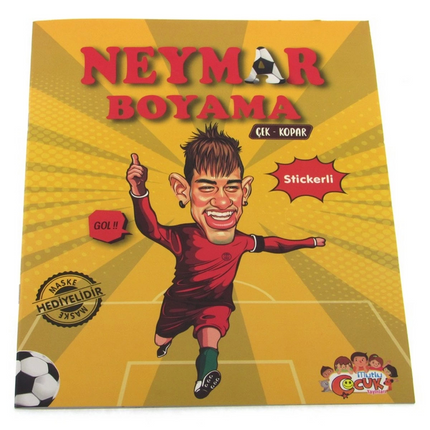 Neymar Sticker Mask Coloring Book