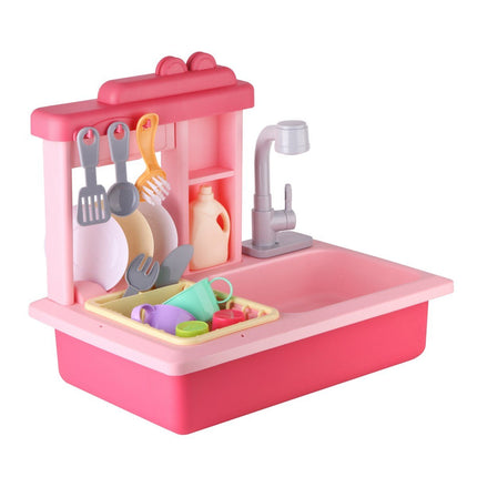 Battery-Operated Interactive Sink Set Pink