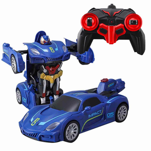 Transforming Robot Racer Remote Controlled Sound and Light Robot