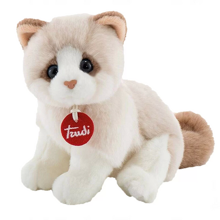 Trudi Kitty Plush White Beige Cat 20 cm