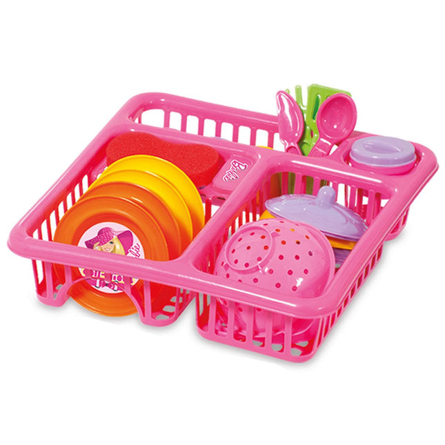 Barbie Dish Rack 21 Pieces