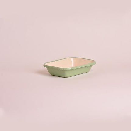 Enamel Appetizer Plate Cream - Nile Green