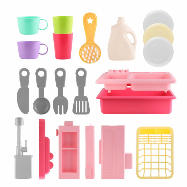 Battery-Operated Interactive Sink Set Pink
