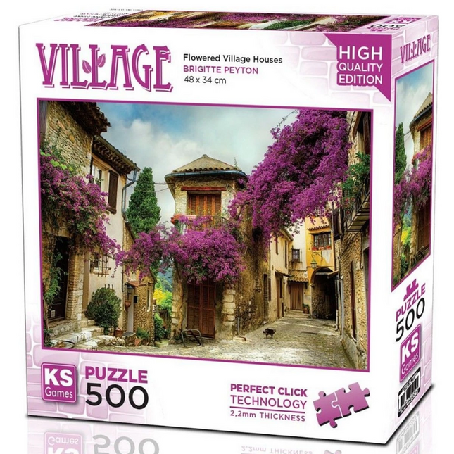 KS Games Flowered Village Houses Puzzle 500 Pieces 20062