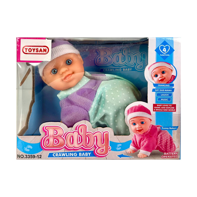 Battery-Operated Crawling Baby with Sound