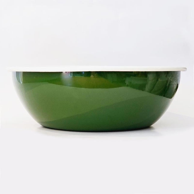 Enamel 32 cm Bowl Army Green