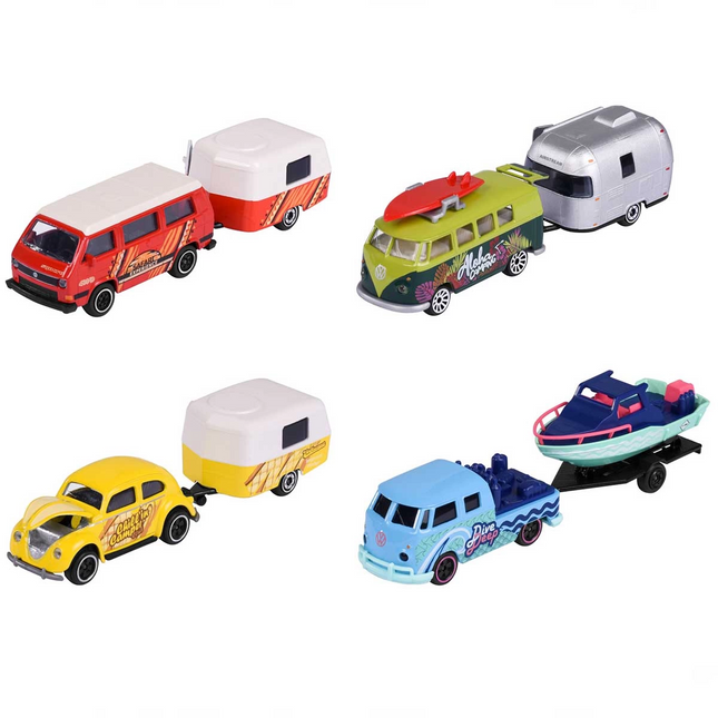 Volkswagen The Originals Model Cars with Majorette Trailer