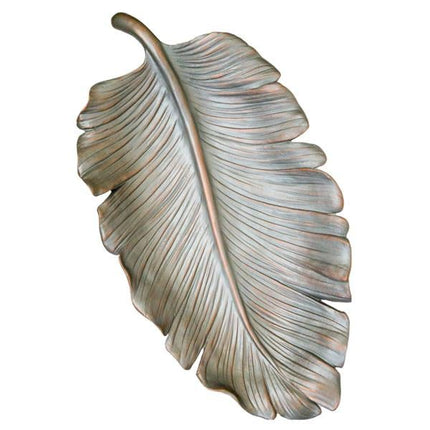 Dekoratif 55 Cm Yaprak Tabak Füme Bakır