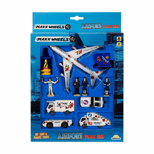 Maxx Wheels Airport Set 13 Pieces
