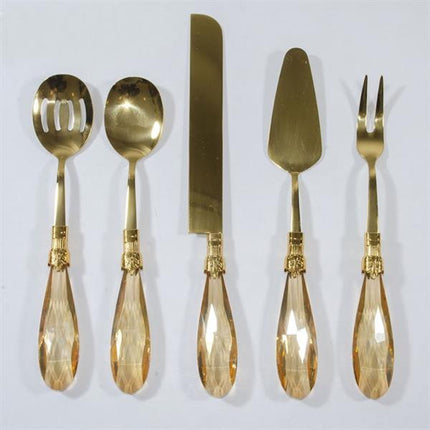 Diamond 5 Parça Amber Titanyum Servis Seti