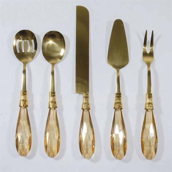 Diamond 5 Parça Amber Titanyum Servis Seti