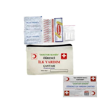 Bez Çantalı Öğrenci İlk Yardım Seti