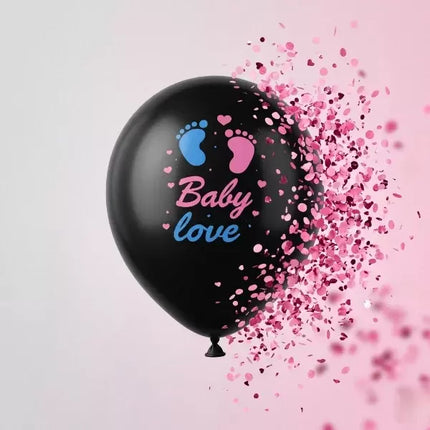 Pembe Konfetili Cinsiyet Balonu