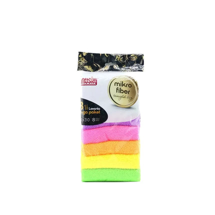 8'li Mikrofiber Temizlik Bezi Seti - Renkli - Leke Bırakmaz