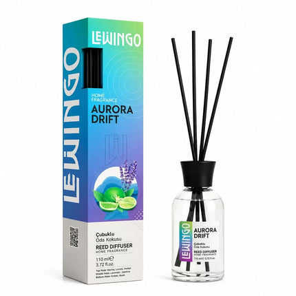 Aurora Drift Bambu Çubuklu Oda Kokusu - 110 ml - Cam Şişe 