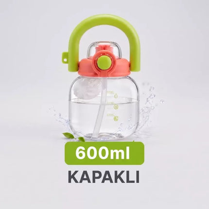 Sporcu Matarası - 600 ml - BPA İçermez - Sızdırmaz Kapaklı
