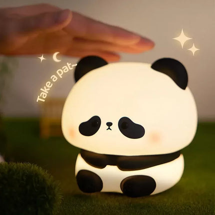 Masum Oturan Panda Tasarımlı Gece Lambası - Dokunmatik - Şarjlı