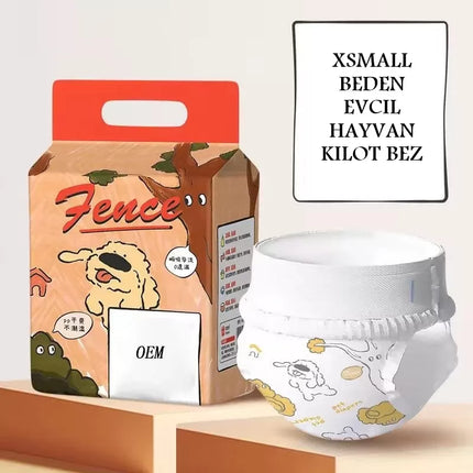 XSmall Beden Evcil Hayvan Kilot Bez - Ultra Emici - Hızlı Kuruyan