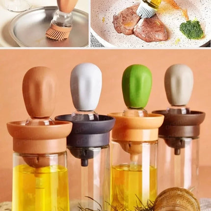 Silikon Hazneli Fırçalı Yağdanlık