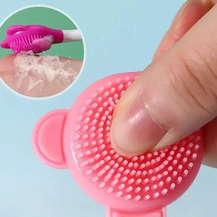 Silikon Yüz Temizleme Fırçası ve Maske Uygulama Spatulası