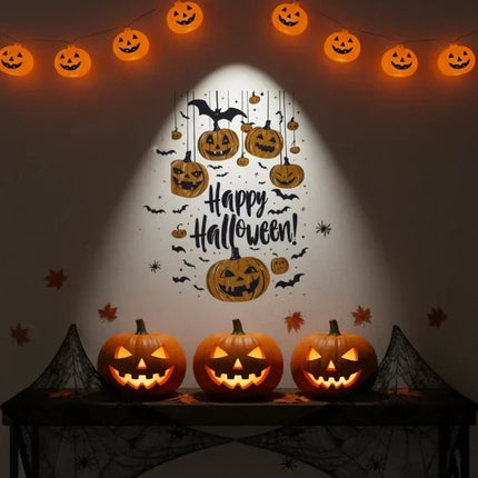 Halloween Temalı Balkabaklı Duvar Sticker Seti