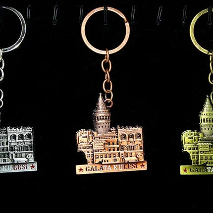 Metal Galata Kulesi Anahtarlık Model 4