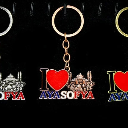 Metal Ayasofya Anahtarlık (I Love Ayasofya)
