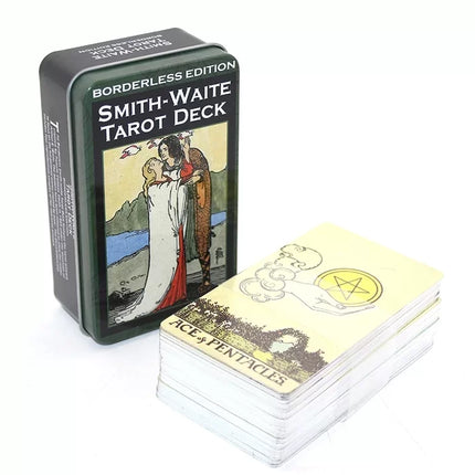 Metal Kutulu Tarot Kartı Smith-Waite