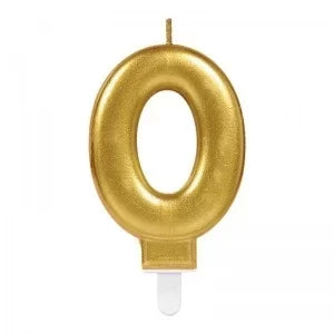 0 Rakamı Mum Gold Renk