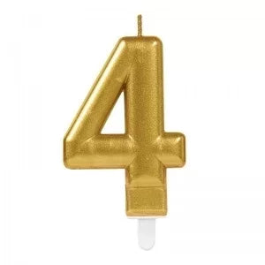 4 Rakamı Mum Gold Renk