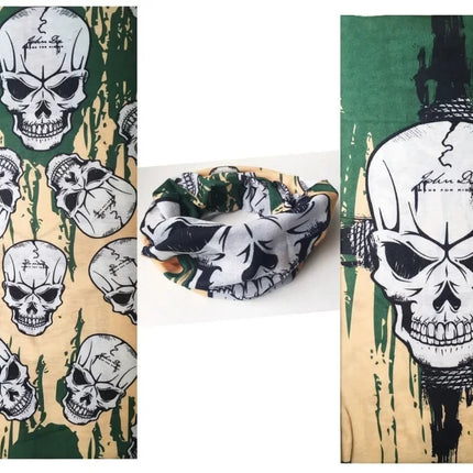 Haki Kuru Kafa Baskılı Buff Bandana 25x48 cm