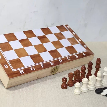 Ahşap Kutulu Satranç Model 2