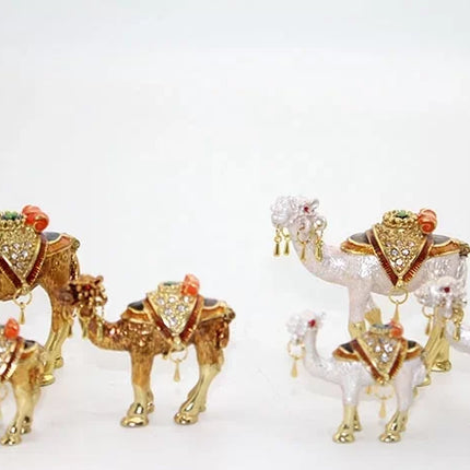 Swarovski Taşlı 3'lü Deve Figürü Model 3