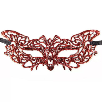 Kırmızı Dantel Masquerade Maskesi 9 No