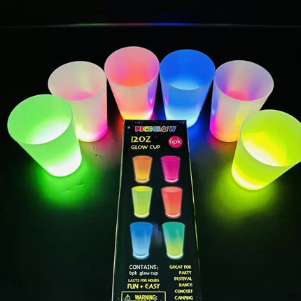 Glow Partisi Bardakları 6 Renk 6 Adet