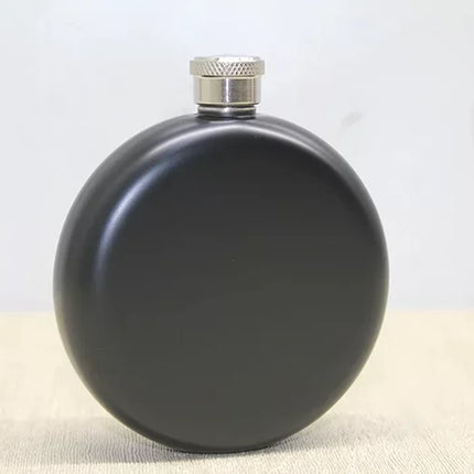 Yuvarlak Tekli Matara 5 Oz Siyah