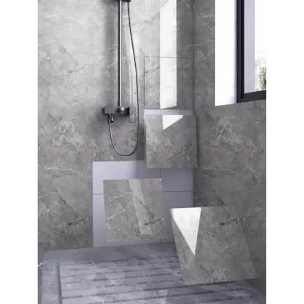 Gri Mermer Desen Duvar Sticker (30x30)