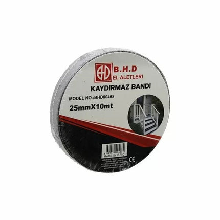 Kaydırmaz Siyah Bant 25 mm X 10 mt