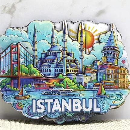 Ahşap İstanbul Temalı Magnet - Model 11