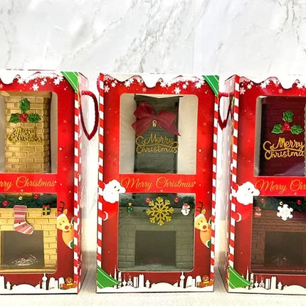 Noel Temalı Polyester Şömine Tütsülük
