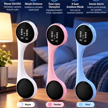 Bluetooth Yastık Altı Hoparlör Sessiz Alarm ve Rahatlatıcı Uyku Sesleri 8 Saat Kesintisiz Müzik Deneyimi