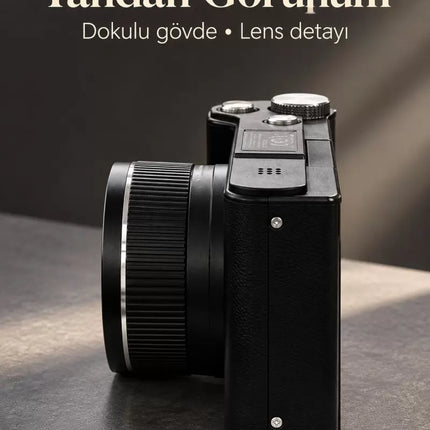 İçerik Üretimi İçin 4K Video Kamera Otomatik Odaklama ve Katlanabilir Ekran