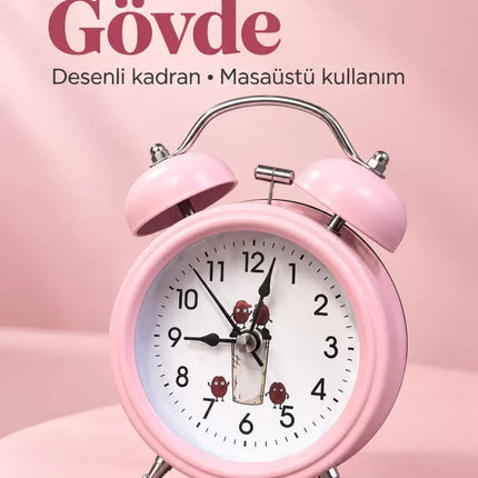 Yatak Odası İçin Çift Çanlı Dekoratif Çalar Saat