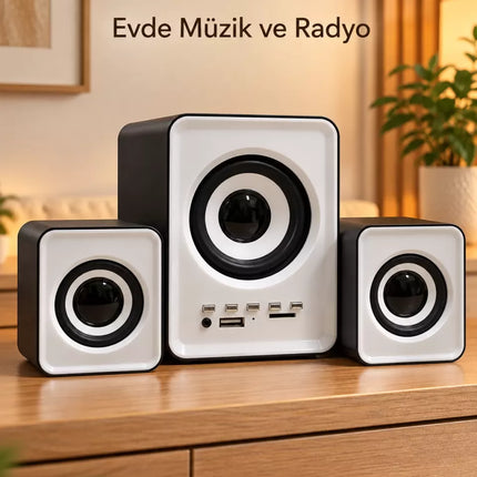 Bluetooth Bağlantılı Kumandalı Multimedya Ses Sistemi