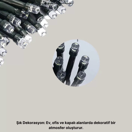 Animasyonlu LED Işıklı 10 Metre Uzaktan Kumandalı Dekoratif Işık
